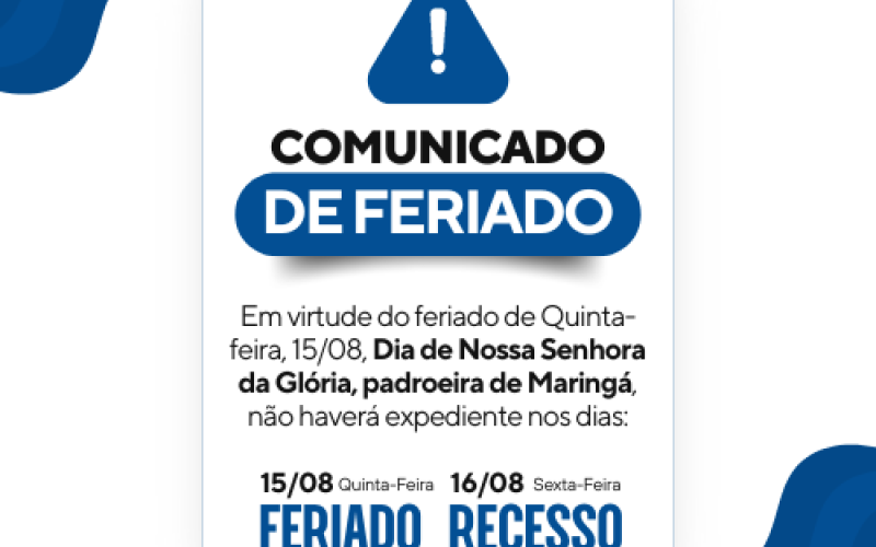 Comunicado - Recesso